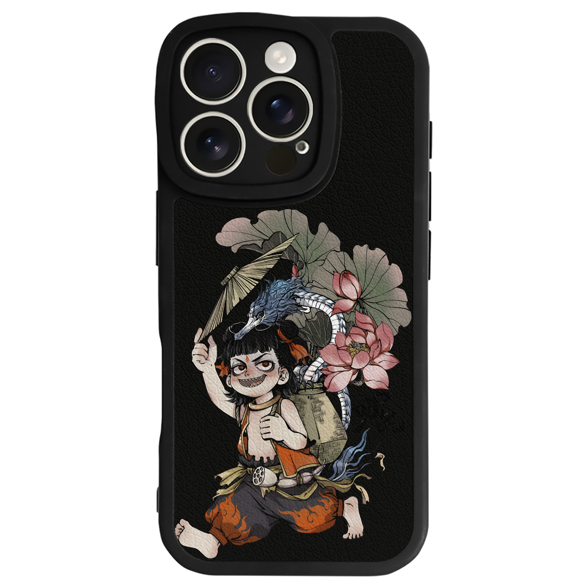 （画像用） Ne Zha 2 ナタ 魔童の大暴れ 【iPhone 16シリーズ対応】シリコンスマホケース（レザー調） 材質：シリコン